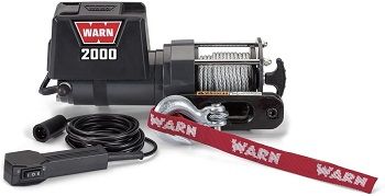 WARN Vehicle Mounted 2000 Series 12V DC Electric Utility Winch